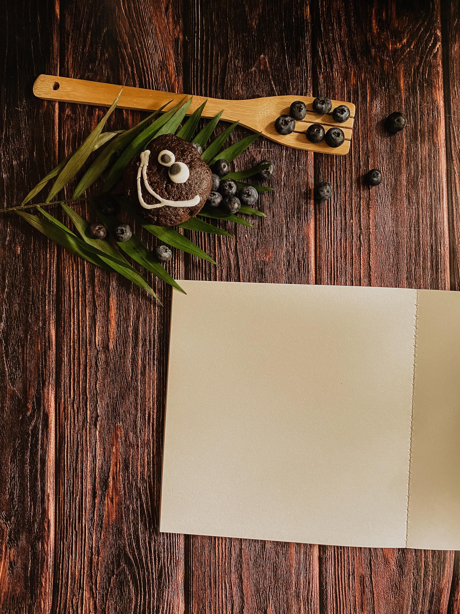 Flatlay Zutaten und Menükarte